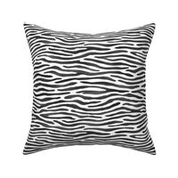 ★ ZEBRA OR TIGER? ★ Painterly Black and White - Small scale / Collection : Wild Stripes – Punk Rock Animal Prints 2