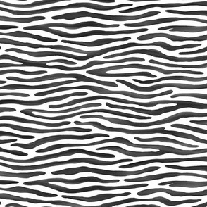 ★ ZEBRA OR TIGER? ★ Painterly Black and White - Tiny scale / Collection : Wild Stripes – Punk Rock Animal Prints 2