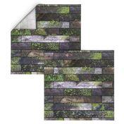 Mossy Wood Garden Wall (horizontal) 