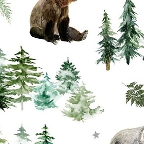 Large / Woodland Bears and Forest Trees