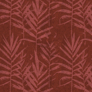 Copper Tropical Palm Large Scale 12" Faux Texture