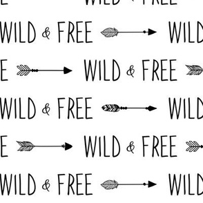 Wild + Free, Arrows (black + white)