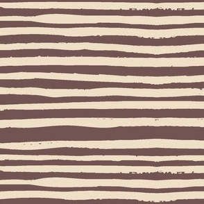Painterly Stripe / raisin