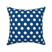 Shadow Dot // White on Classic Blue with Navy Shadows
