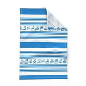 horizontal barbershop stripes with fa so la blue