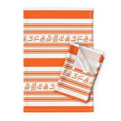 horizontal barbershop stripes with fa so la orange