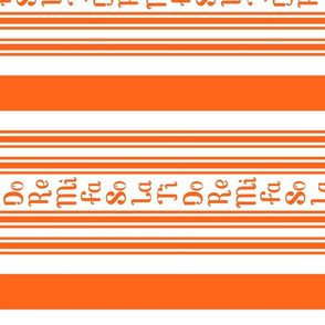 horizontal barbershop stripes with fa so la orange