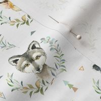 Woodland Animals – Baby Nursery Fabric- style A, SMALLER scale