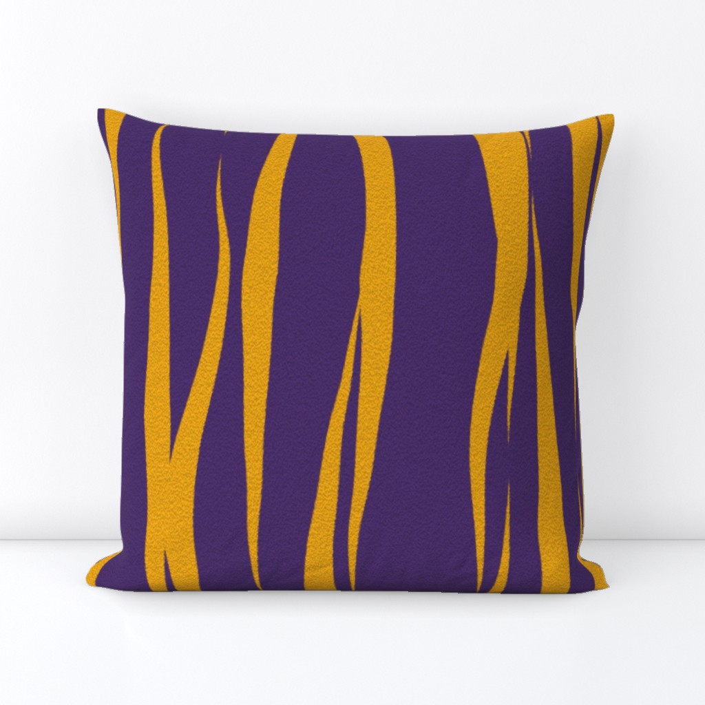 gold tiger stripes on purple 