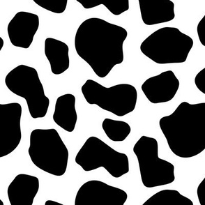 black and white cow spots small scale