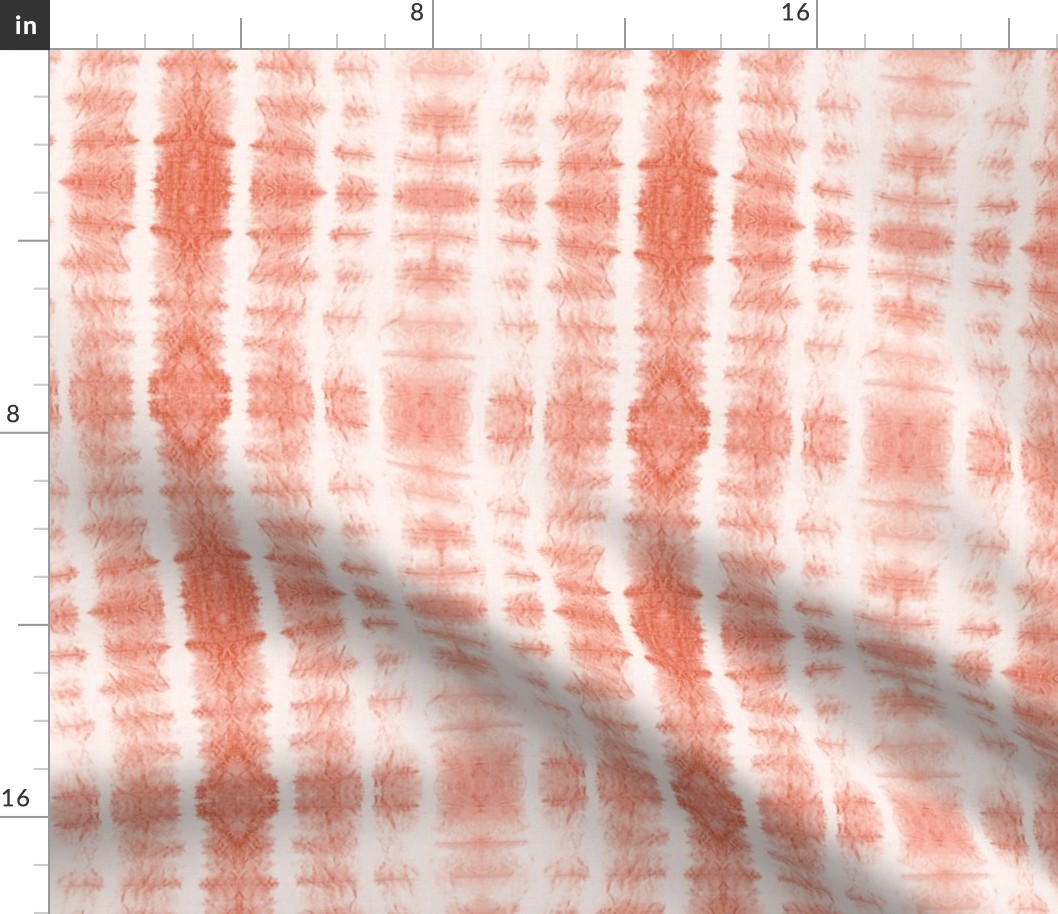 Shibori Stripe - Coral Blush - Medium Scale