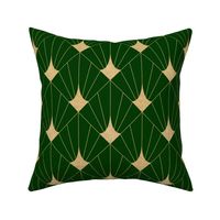 ART DECO DARK GREEN AND GOLD EFFECT