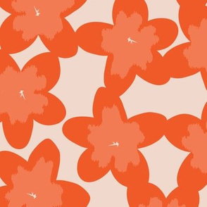 spring blossoms - orange on nude