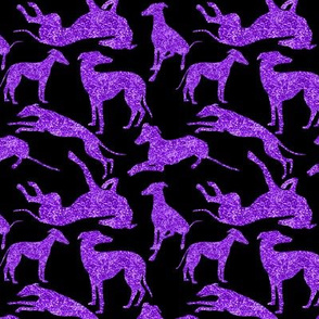 Greyt Greyhound Purple Glitter Look Larger Scale