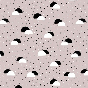 Miami beach summer series minimal taco abstract dots and spots food pattern beige black and white neutral nursery