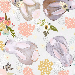 Springtime bunnies in clover cream