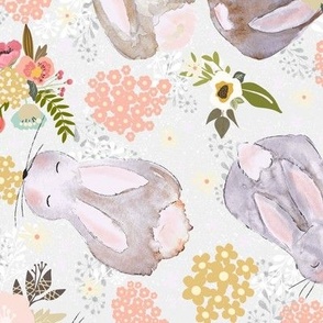 Springtime bunnies in clover cream_small