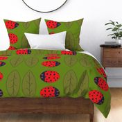 Wings and bugs- ladybug pillow