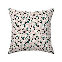 Minimal terrazzo texture abstract scandinavian trend classic basic spots design green neutral green mint