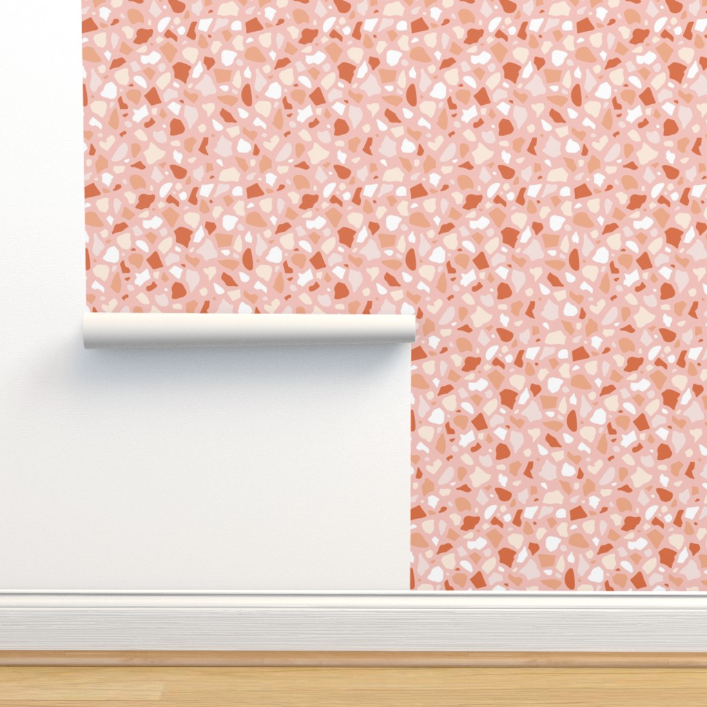 Minimal terrazzo texture abstract Wallpaper | Spoonflower