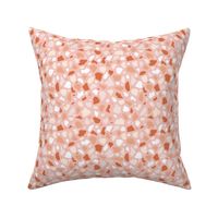 Minimal terrazzo texture abstract scandinavian trend classic basic spots design warm orange pink girls