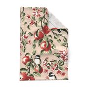 Chickadees & Apples - Blush - Large