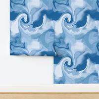 classic blue marbling paint play 