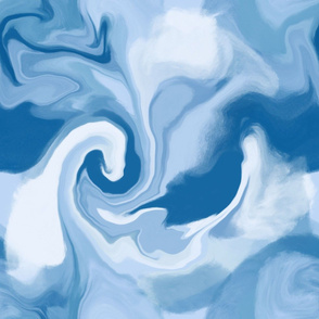 classic blue marbling paint play 