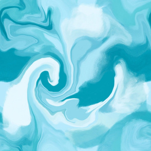 turquoise marbling paint play