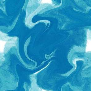 turquoise and blue marbling 