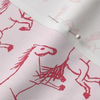 wild and free horses light pink