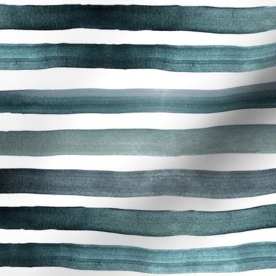 ombre stripe - teal 3/4 inch