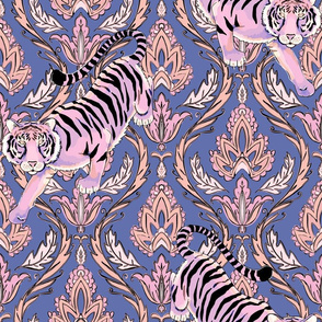 wallpaper tigers in sweet lavender