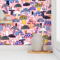 Maximalist Mushrooms - Pink Large Scale