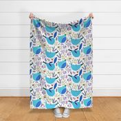 Funny Birds - Large Blue