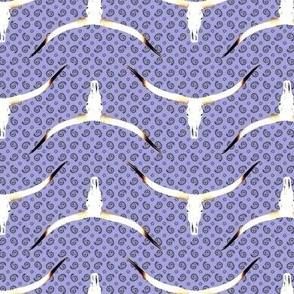 longhorn up down lilac paisley