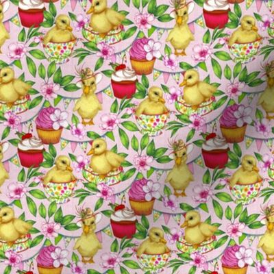 Pretty Pink Ducklings' Spring Picnic - small