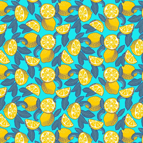 Normal scale • Juice Lemons - Lemons Pop Art - light blue