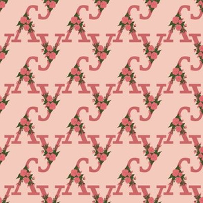 Monogram Y Fabric, Wallpaper and Home Decor