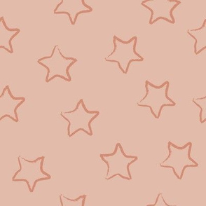 SMALL neutral sketchy stars - clay