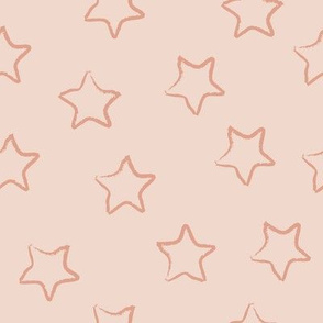 SMALL neutral sketchy stars - nude