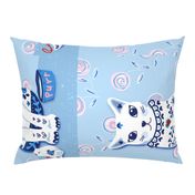 delft style sophie kitty - lt blue