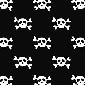 Pirate Adventures Skull Crossbones on Black SMALL