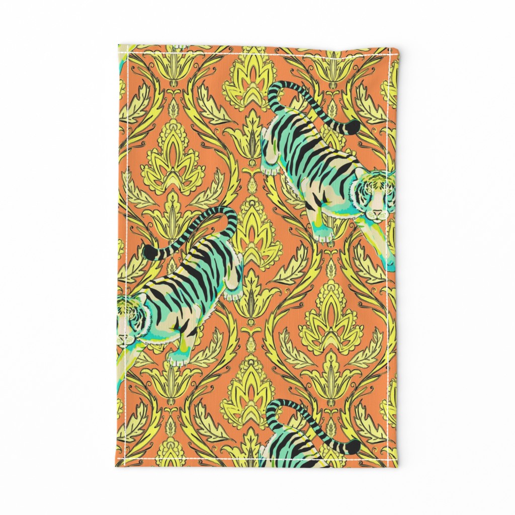 wallpaper tigers in summer citrus