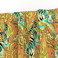 wallpaper tigers in summer citrus