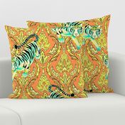 wallpaper tigers in summer citrus