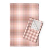 6" Dark Peach Gingham