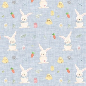 5" Hoppy Easter // Light Blue Linen