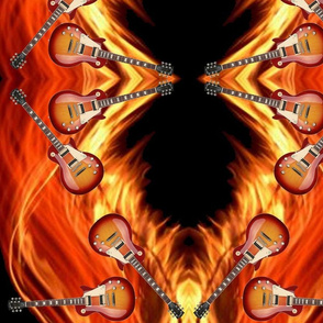 Guitars_Flames_10.5x13.5 Mirror