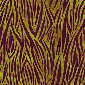 yellow and purple zebra stripes